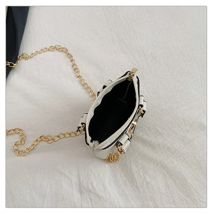 2026 Girls Hand-held Small Square Bag 2025 Summer New Classic Children Carrying One-shoulder Messenger Bag. Wallet Keychain