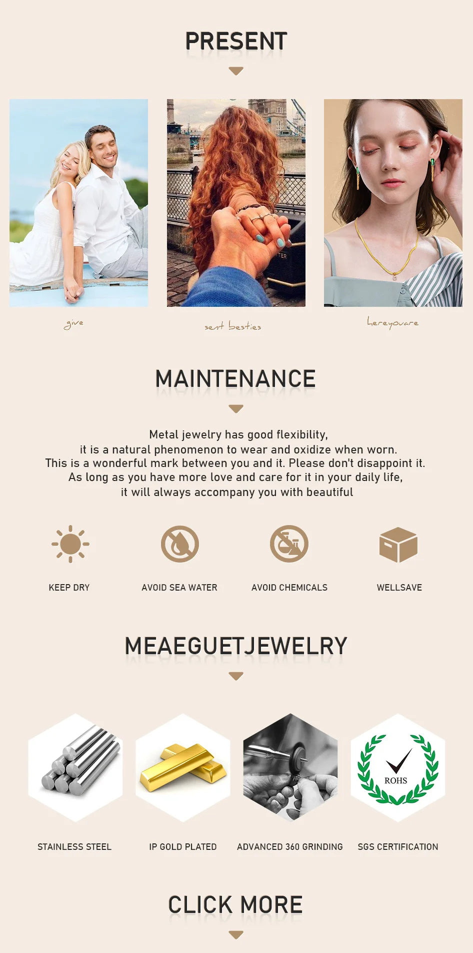 Women Chain Bracelet Silver Color, Stainless Steel Link Stackable Bracelets, Layered Waterproof Gifts