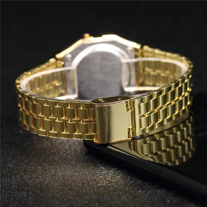 Aurajutt LED Digital Steel Watch