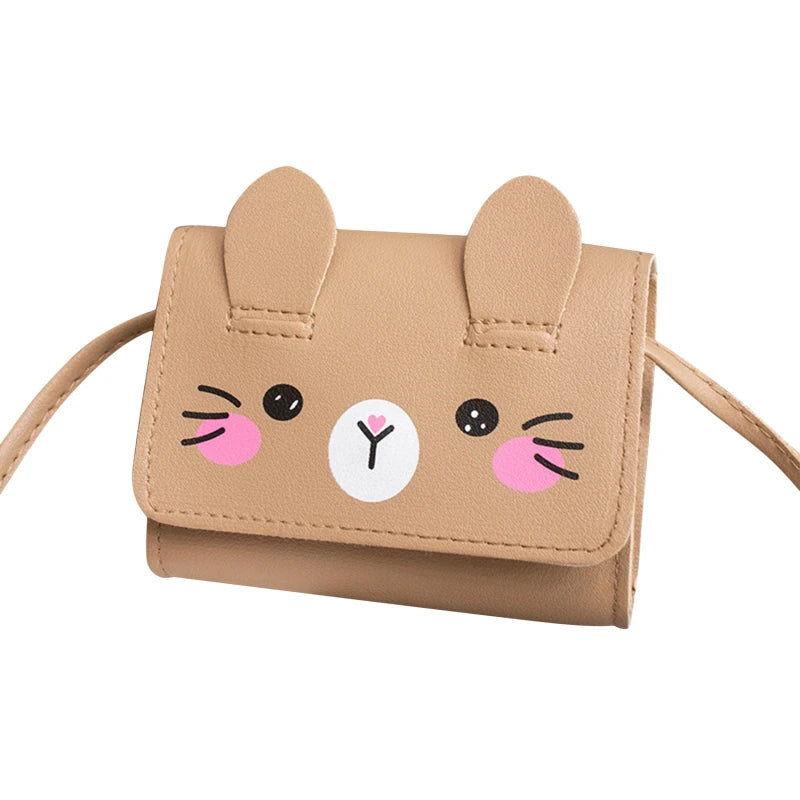 Children's Mini Handbags Fashion Princess Baby Girls PU Leather Small Shoulder Crossbody Bags Cute Kids Coin Purse Wallet