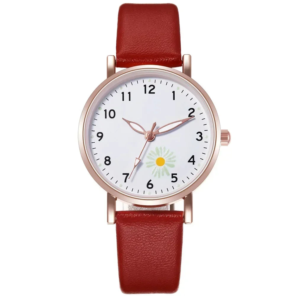 Luxury Watches for Women Luminous Retro Female Watch Ladies Belt Back Light Leather Strap Quartz Wristwatches Montre Femme