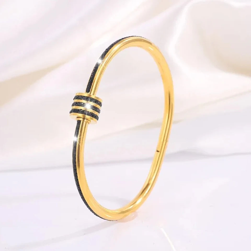 ZAKOL Stackable Zirconia Bangle Bracelet Set