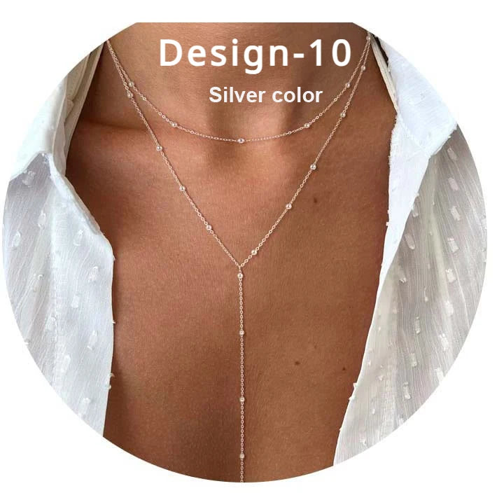 Dainty 14K Gold Plated Y-Shaped Lariat Necklace