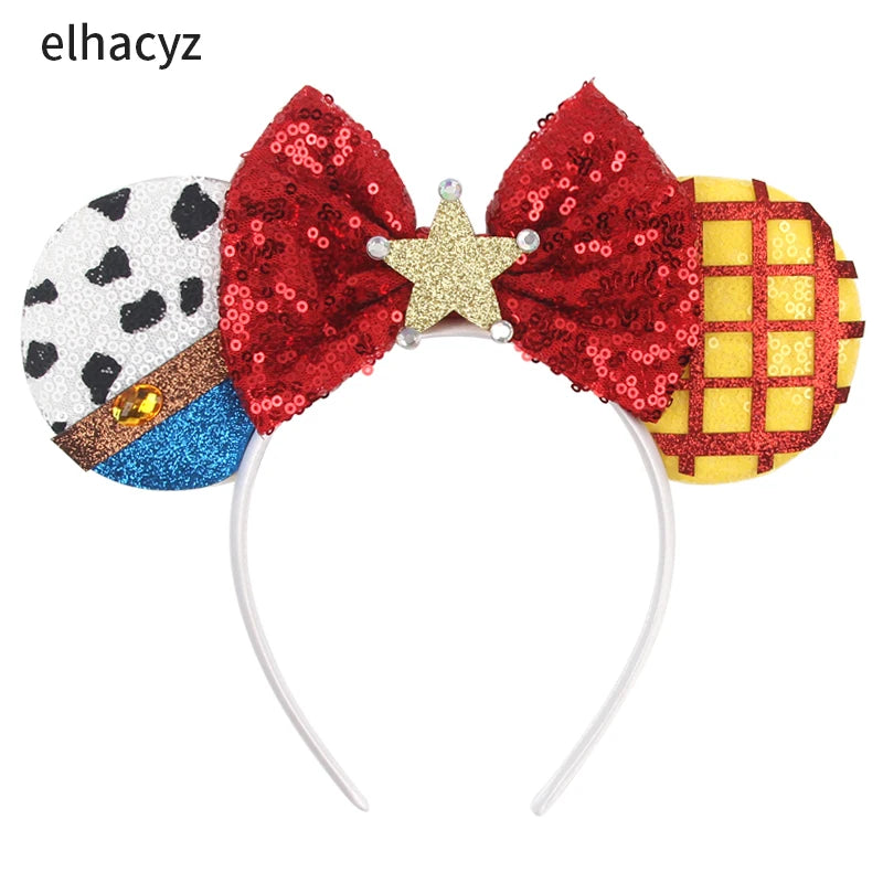 Cute Mouse Headband Pixar Toy Story Hair Accessories Women Woody Buzz Lightyear Headbands for Girls Ears Alien Head band Kids