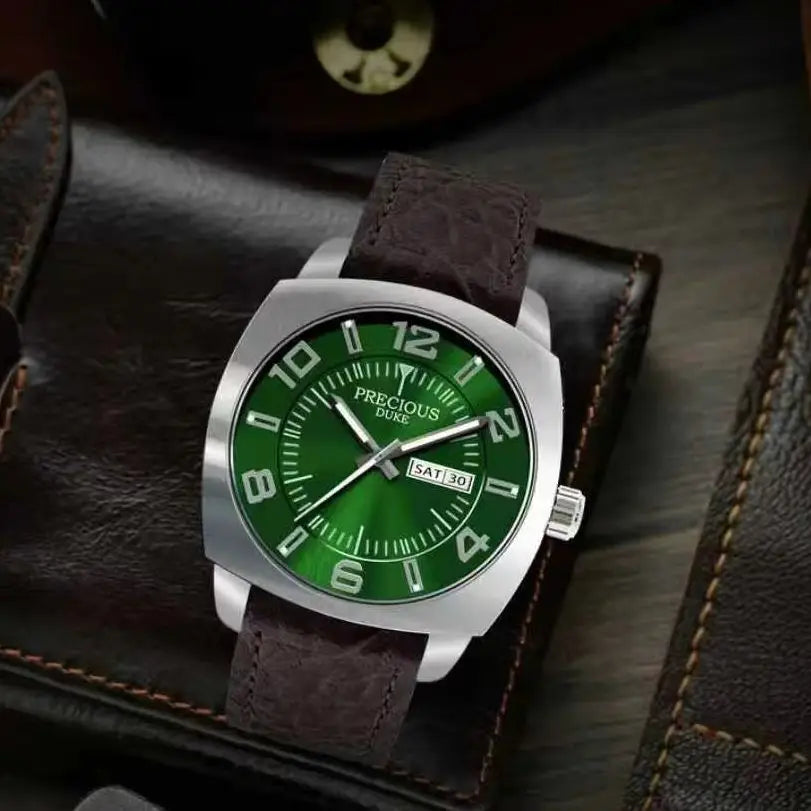 Aurajutt Business Leather Luminous Watch