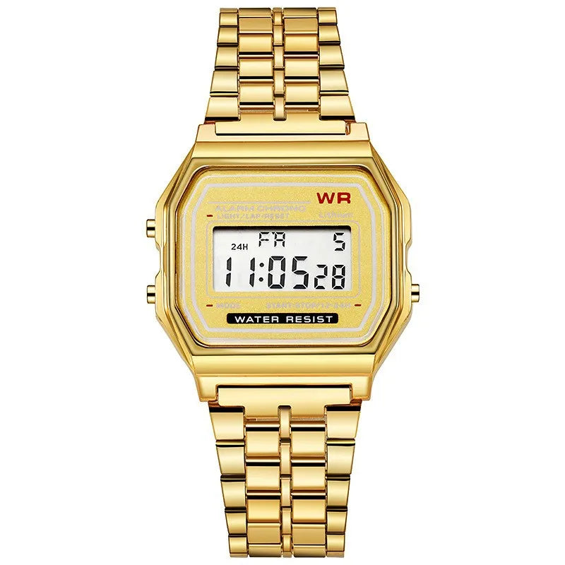 Aurajutt Rose Gold Digital Retro Watch
