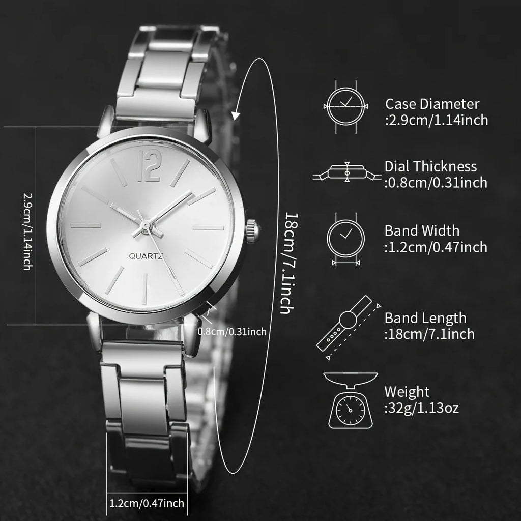 Aurajutt Simple Round Gold Watch