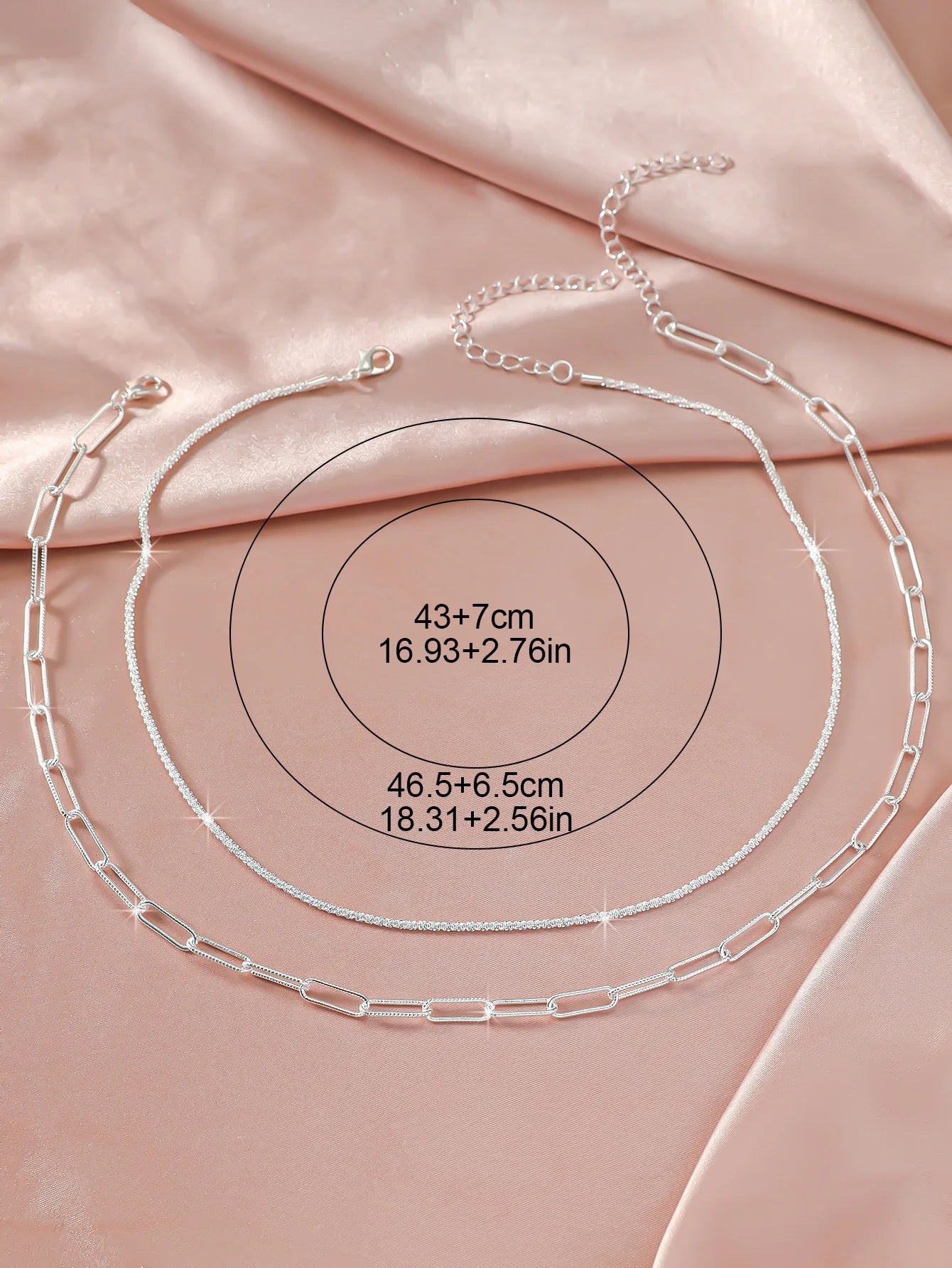 Sparkling Silver Clavicle Chain Choker Necklace