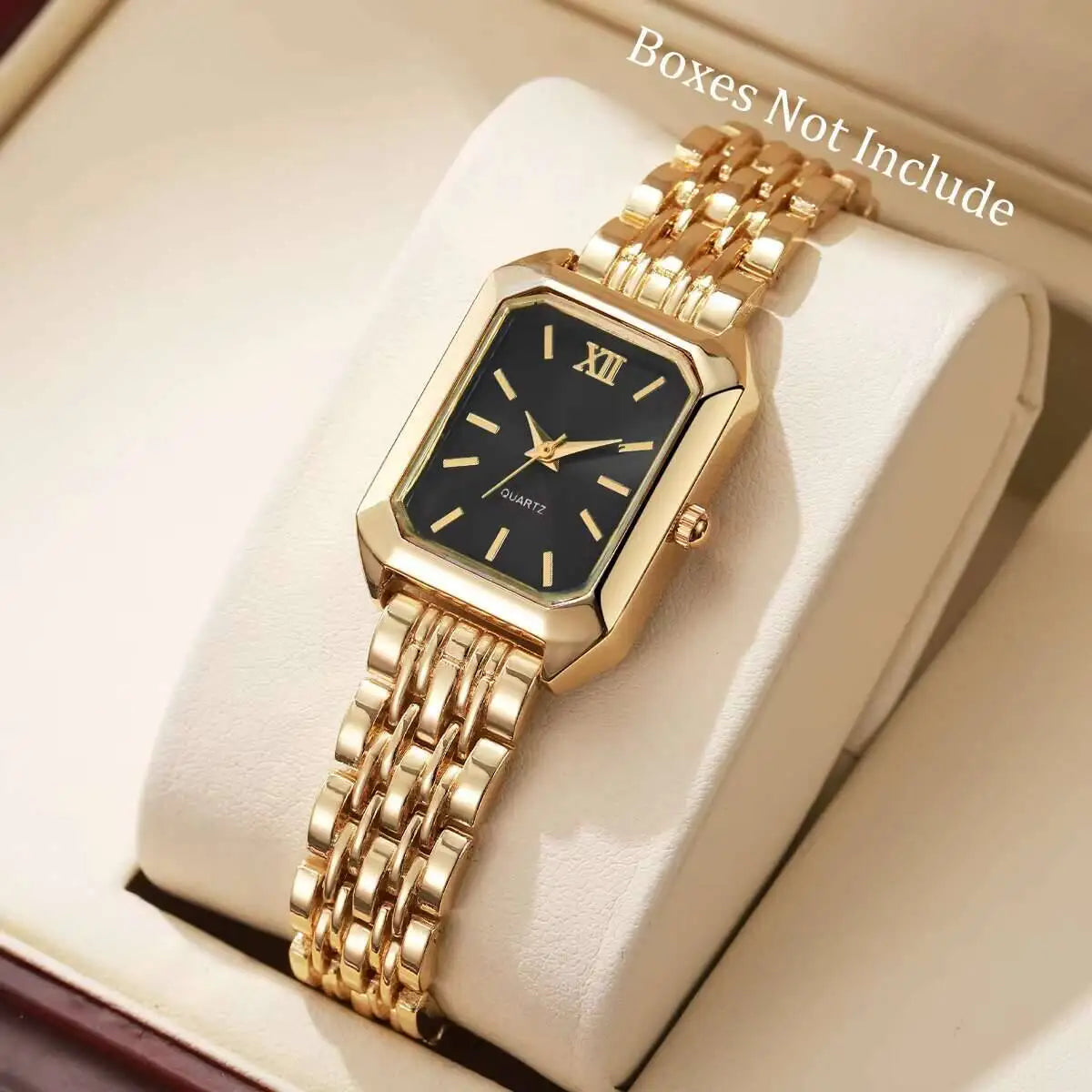 Fashion Rectangle Women Quartz Watch Luxury Analog Wristwatches Reloj Mujer Girls Clock Gift（Without Box）