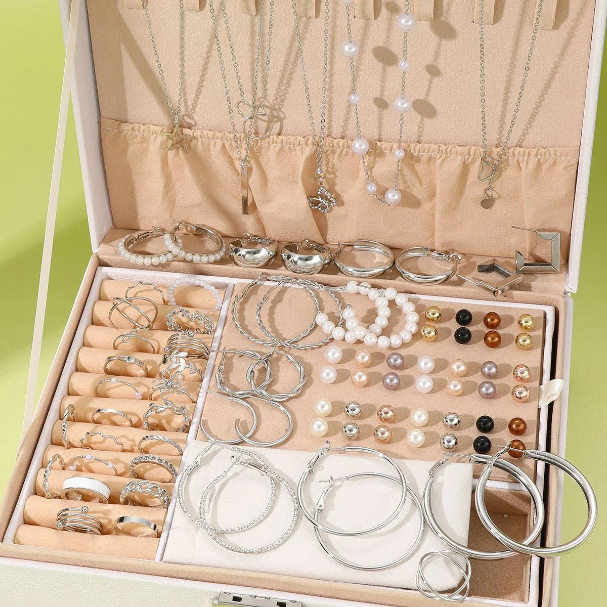 86-Piece Boho Jewelry Set – Earrings, Necklaces, Rings & Bracelets