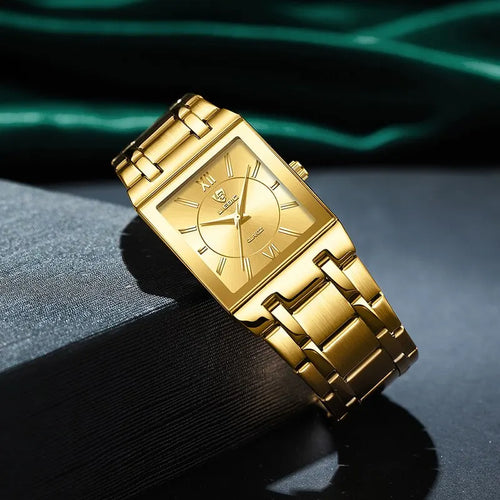 Aurajutt Golden Steel Quartz Watch