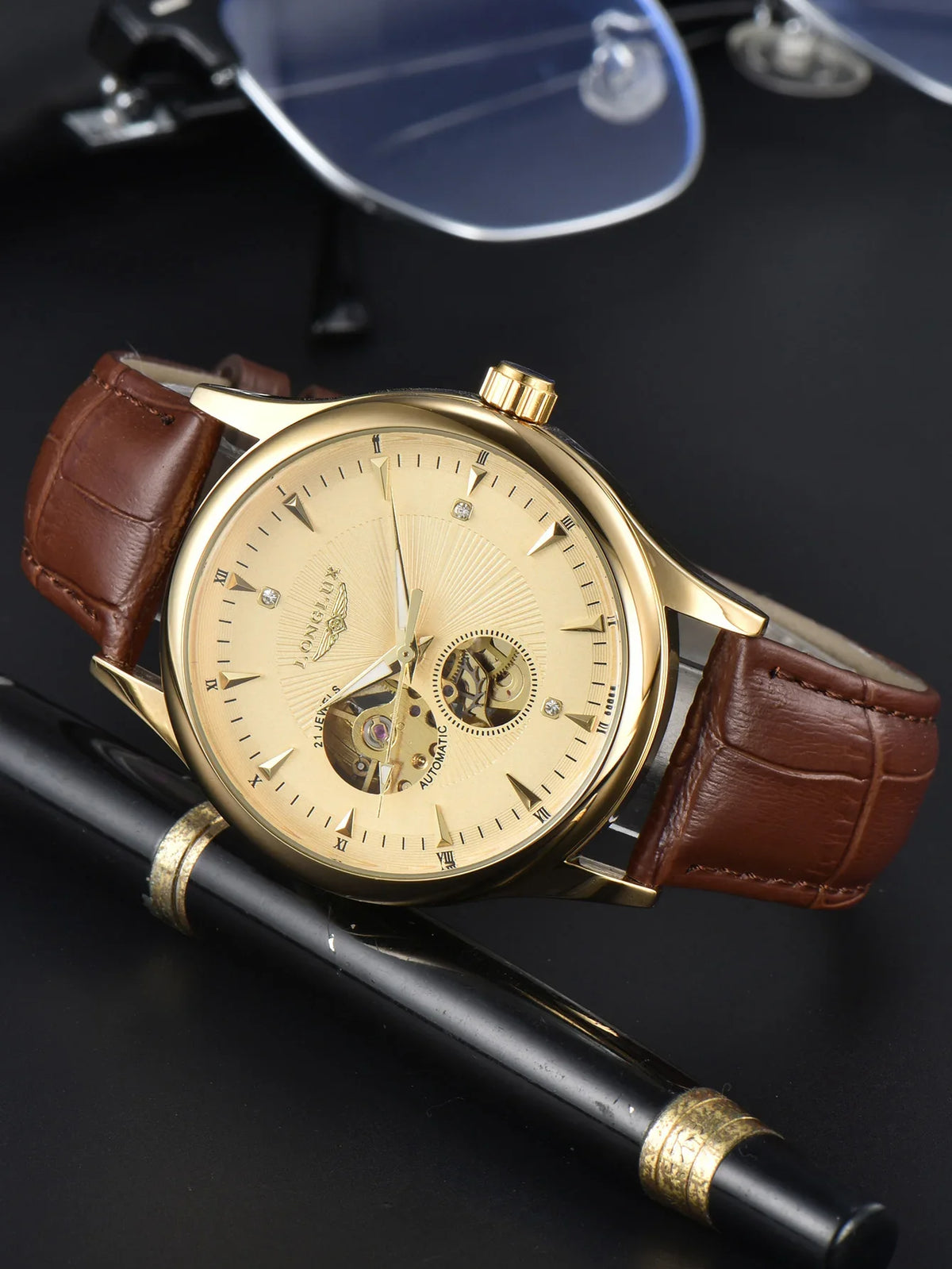 Aurajutt Skeleton Automatic Watch