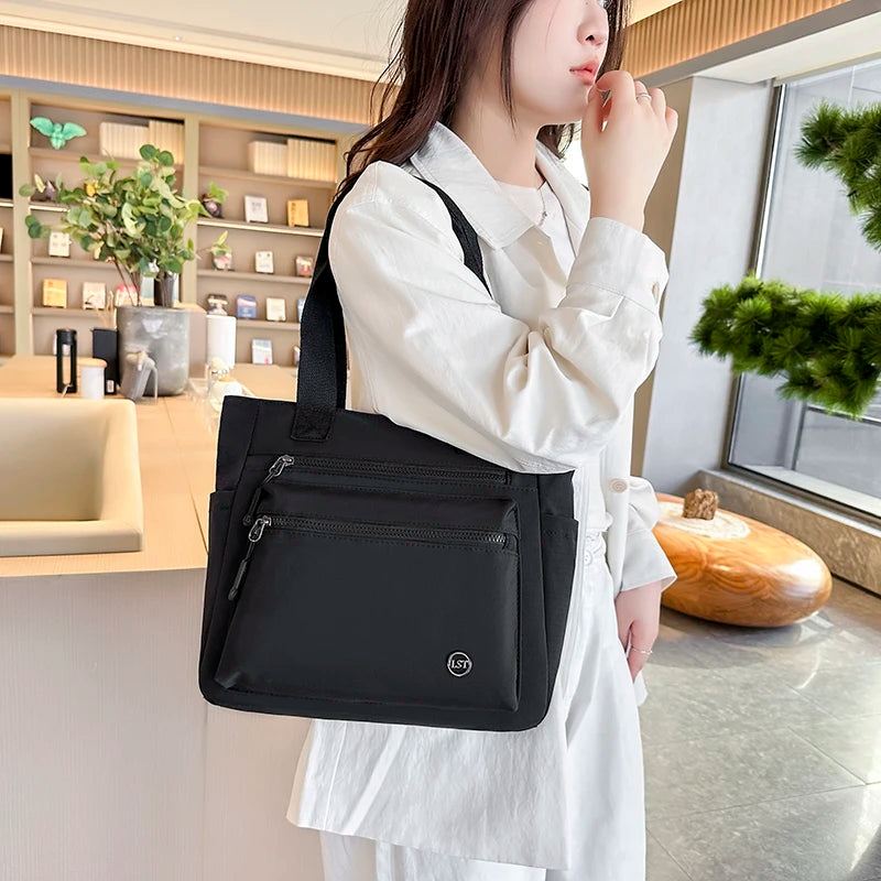 Women Tote Bag Large Capacity Waterproof Canvas Eco-friendly Shoulder Handbag Work School Travel Shopping Daily Essential