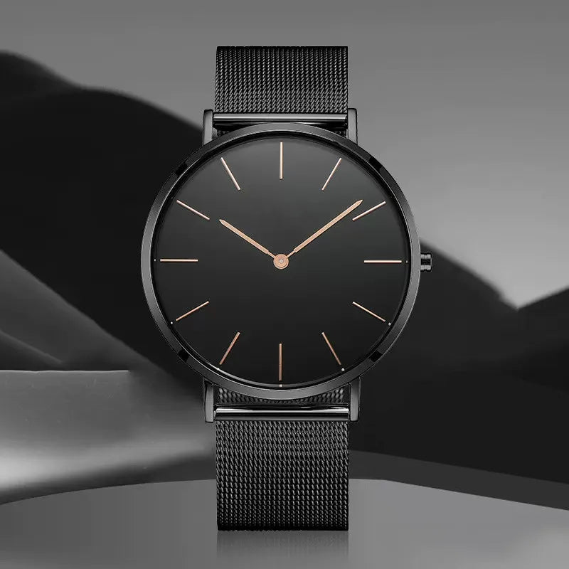 Aurajutt Rose Gold Steel Bracelet Watch
