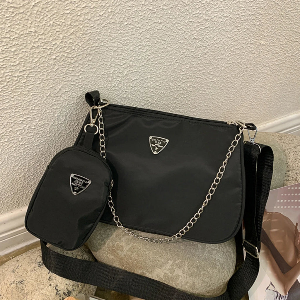 Nylon Crossbody Bag For Women Fashion Portable Casual Underarm Bag Students Cross Body Bag