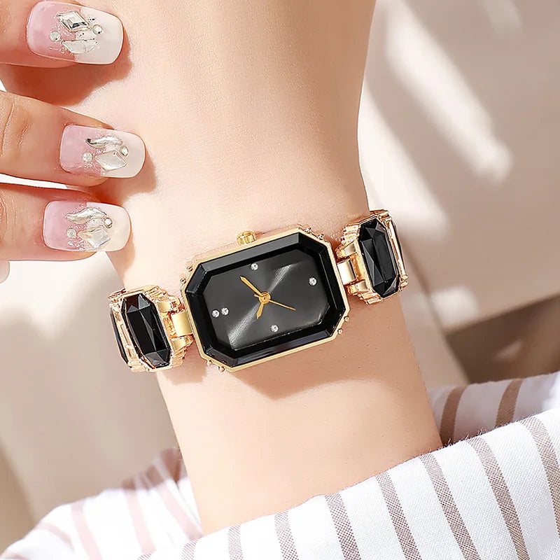 Luxury Fashion Ladies Square Watch, Elegant Women's Quartz WristWatch,Different Colors Choice, Suitable for Daily Wear & Parties