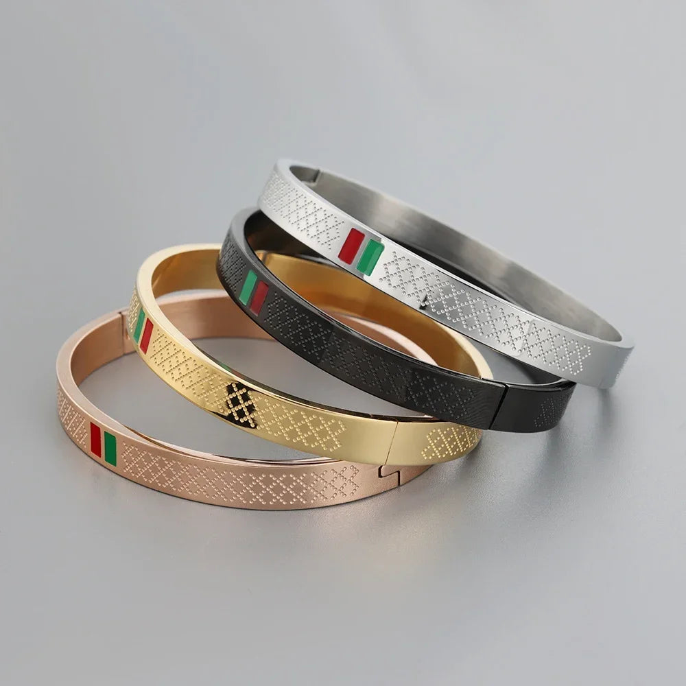 Man And Women's Trendy Bangle Stainless Steel Hand Jewelry Light Luxury Bracelets For Couple And lovers Gift Simple & Elegant