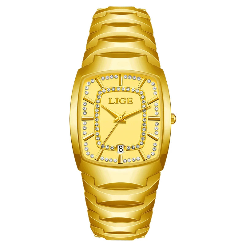 LIGE Luxury Quartz Watch for Woman Ceramic Waterproof Ladies Watch High Quality Female Clock Elegant Women's Watches+Box