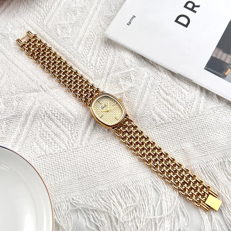 GEDI Brand Watches Light Luxury Bracelets Small Fragrance High-End Feeling Retro Waterproof Ladies Fashion Quartz Wristwatches