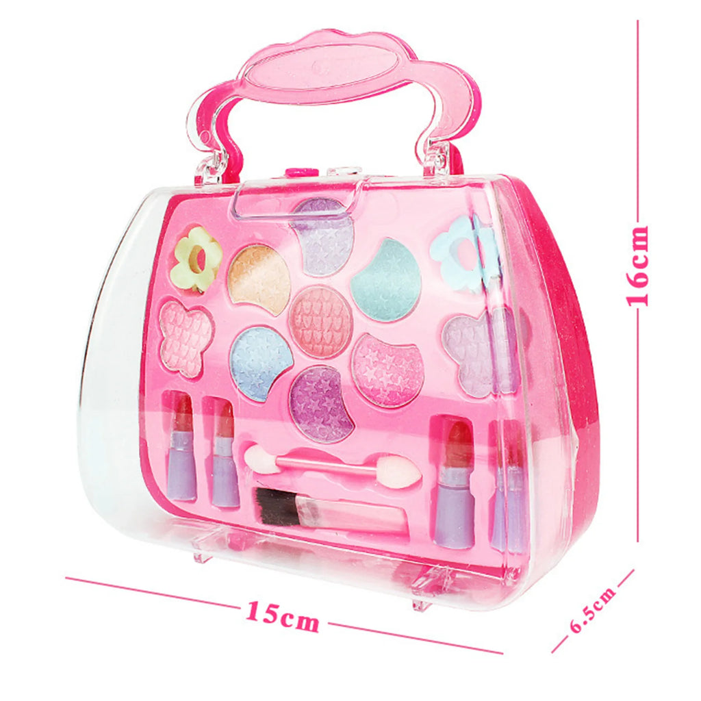 Makeup Toys For Girls Kids Cosmetic Set with Cosmetic Case Pretend Play Dress Up Toys For Children Plastic