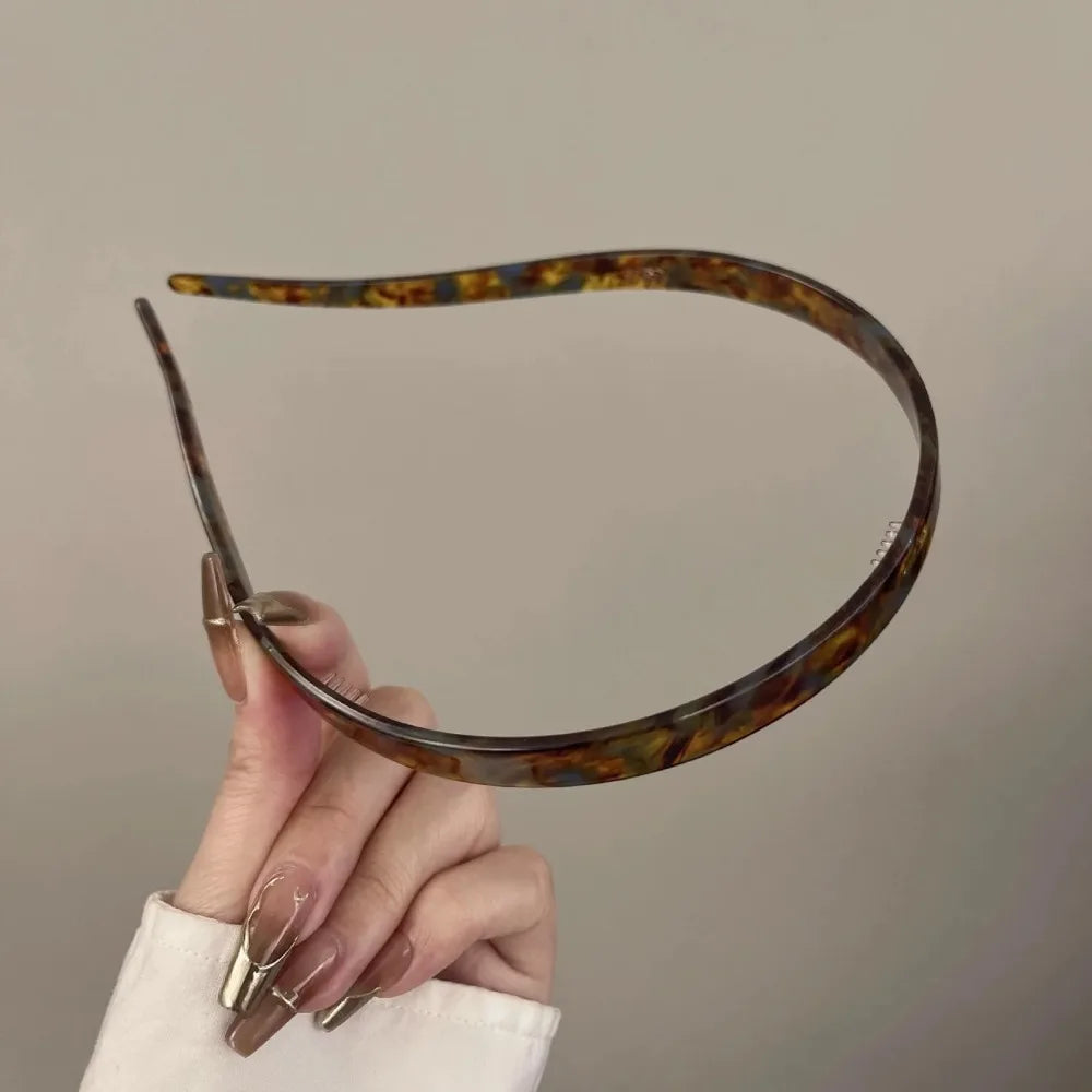 Ladies Non-Clamping Ear Bone Hair Accessories Acetic Acid Headband Headband High-End Hairband Girls 2025 New Summer Elegant He