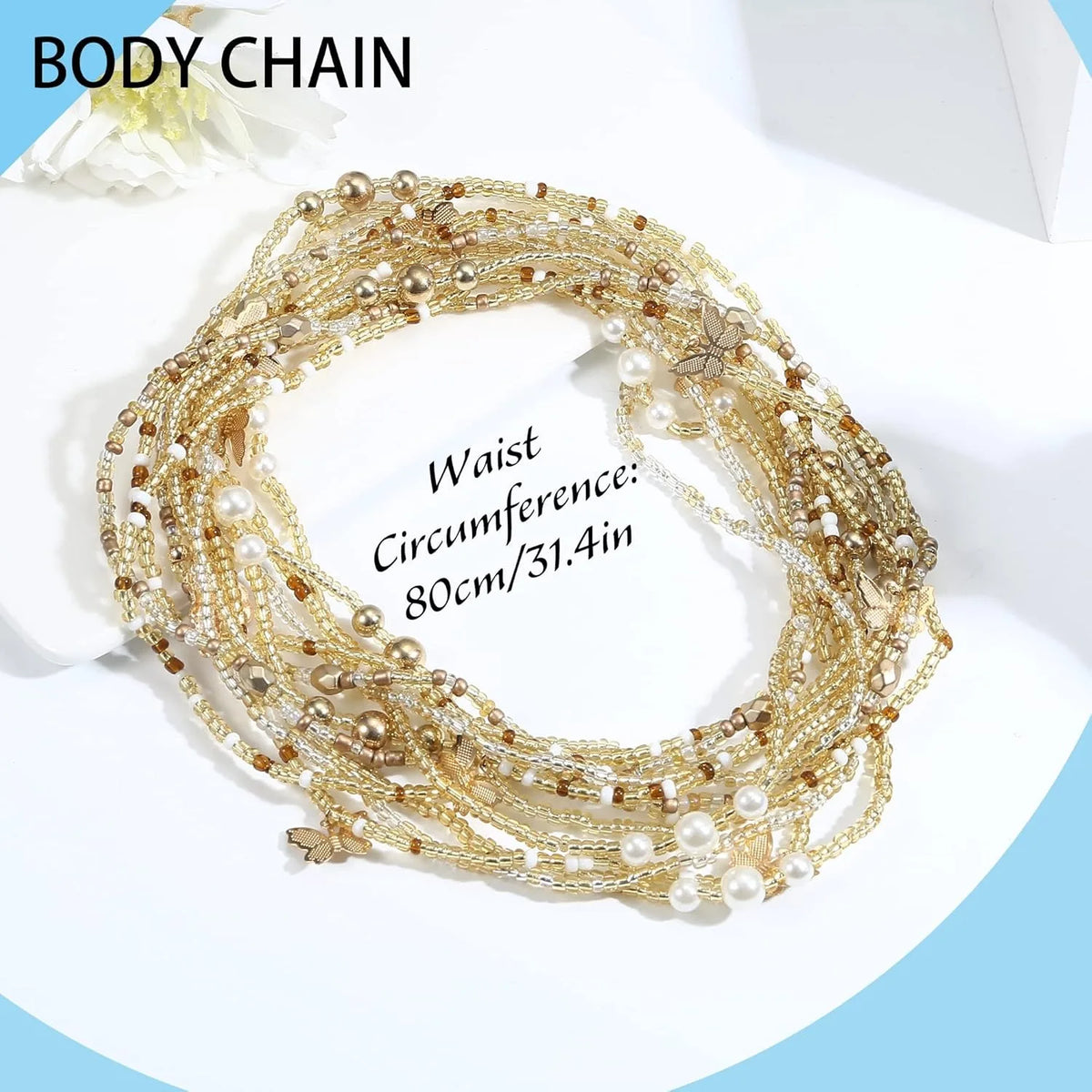 Bobisty Elastic Waist Beads Set (6 Pcs) – Belly Chain