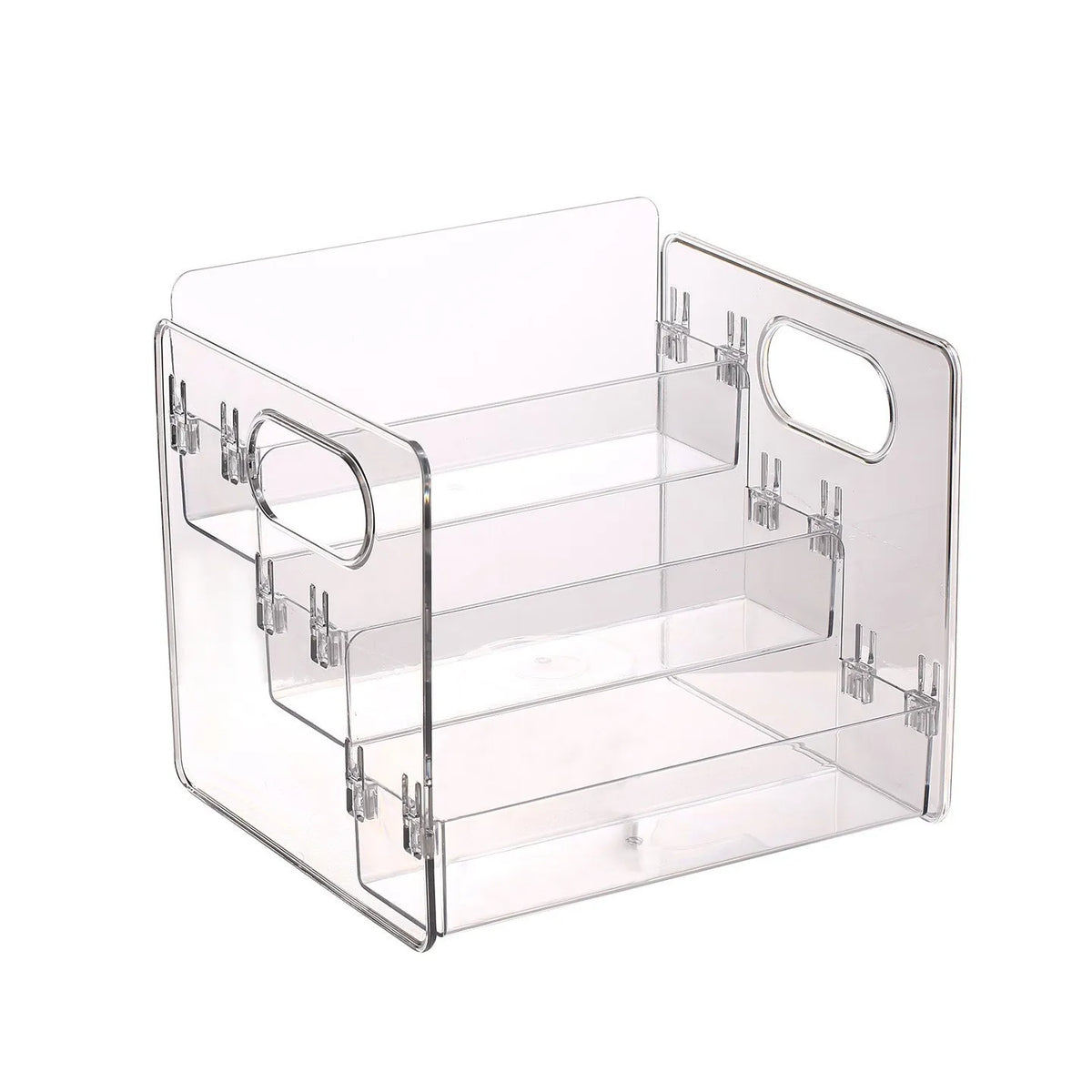 Cosmetics Desktop Storage Box, Acrylic High-Grade Dust-Proof Perfume and Skin Care Product Organizer, Three-Layer Tiered Display and Storage Rack for Dressing Table