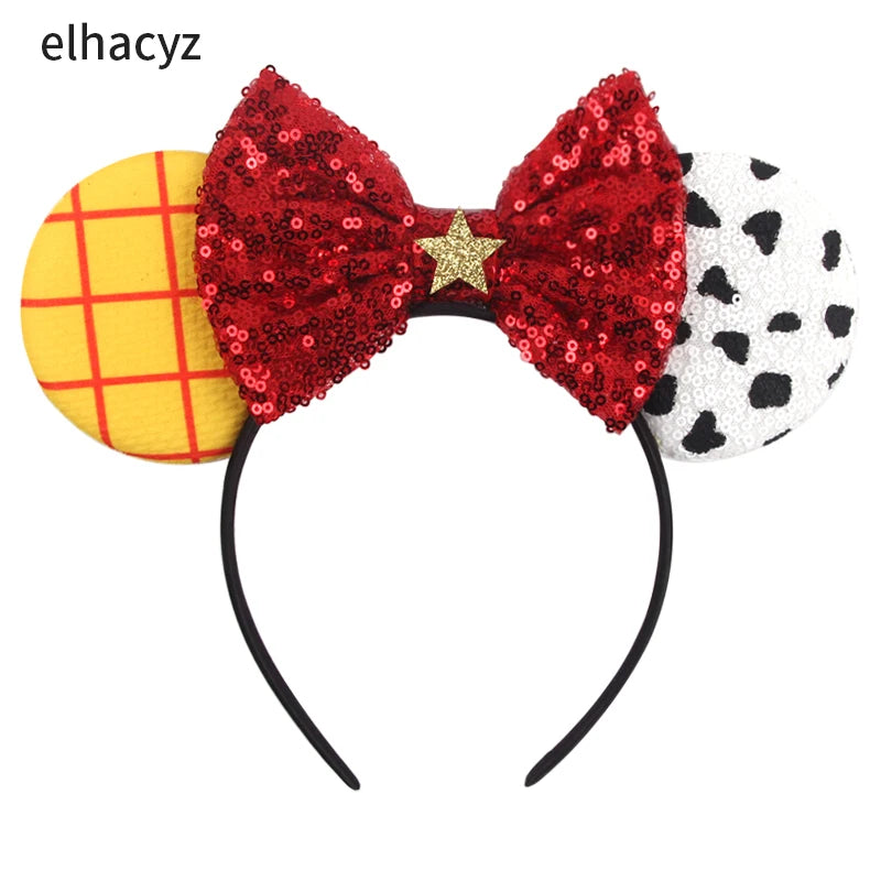 Cute Mouse Headband Pixar Toy Story Hair Accessories Women Woody Buzz Lightyear Headbands for Girls Ears Alien Head band Kids