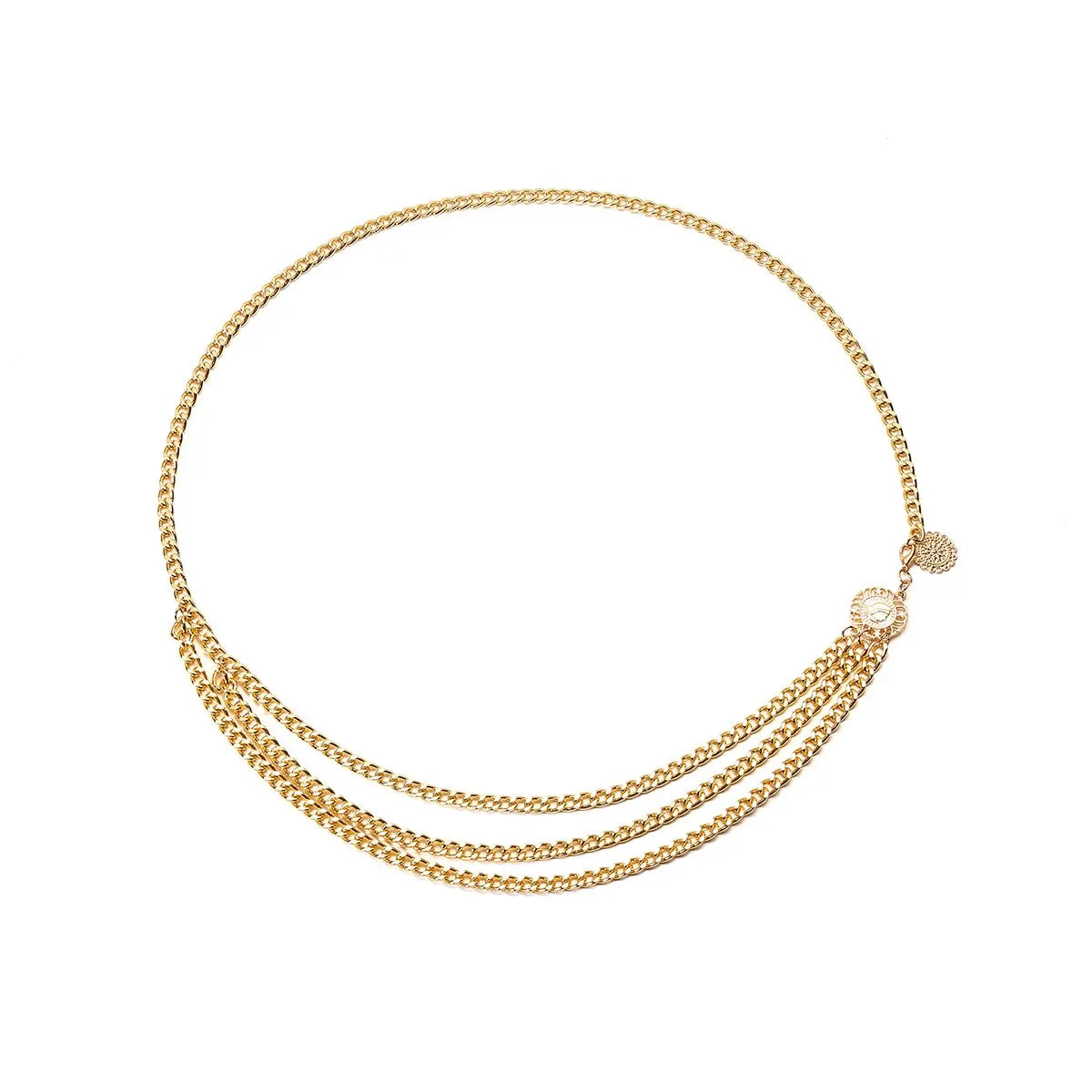 Sunflower Coin Tassel Waist Chain – Boho Body Jewelry