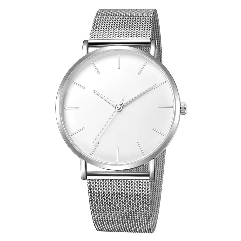 Aurajutt Rose Gold Steel Bracelet Watch