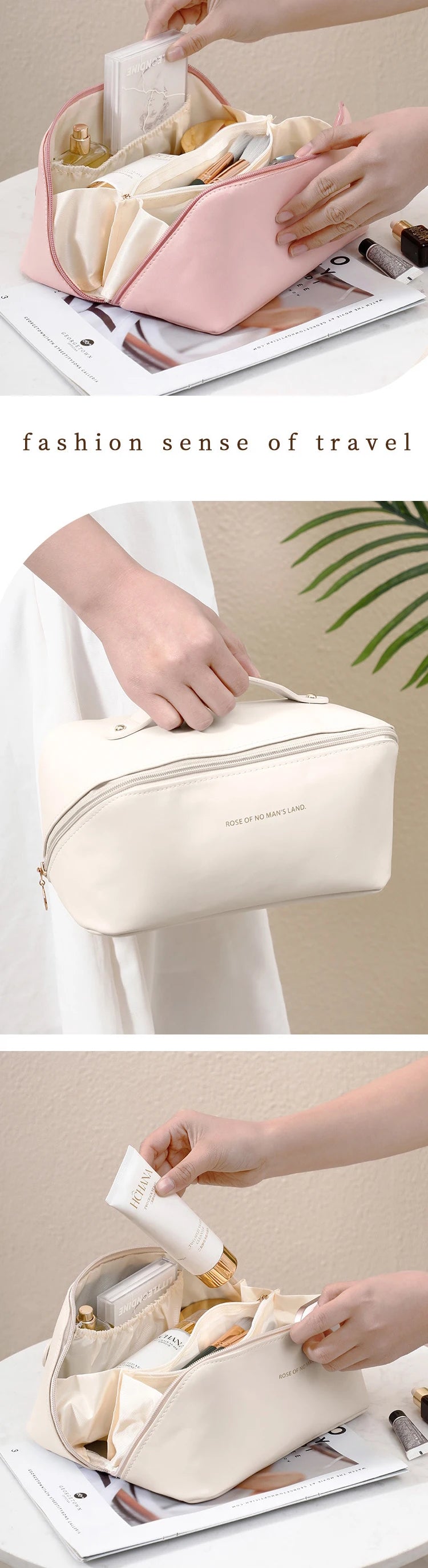 Cosmetics Storage Bag, Large Capacity, Portable, Ins, High-end, Internet Famous, New Travel Cosmetics, Toiletries Storage Bag
