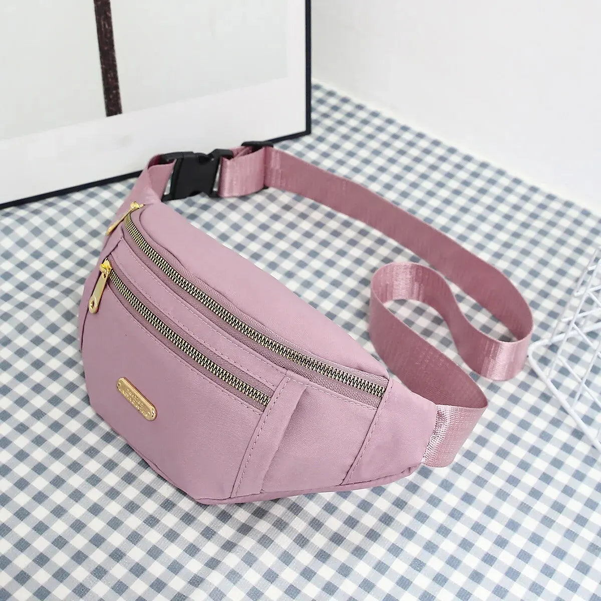 Women Sports Waist Bag Multi-Layer Fanny Pack Phone Essentials During Outdoor Activities Crossbody Purse Sports Chest Bag