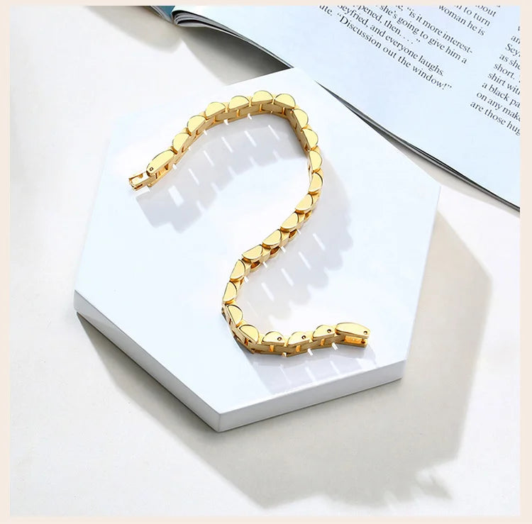 Luxury Presidential Chain Bracelet For Women Men, Stainless Steel Watch Brand Link Fashion Wrist 16cm/18cm/21cm