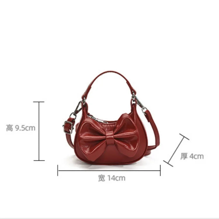 2026 New Kids Girls Cute Bowknot Handbag Fashion Crossbody Bag Detachable Strap Mini Shoulder Bag for Children Stylish Purse