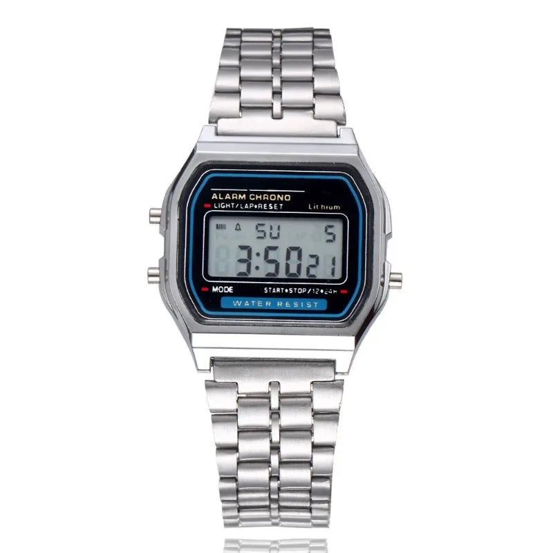 Aurajutt LED Digital Steel Watch