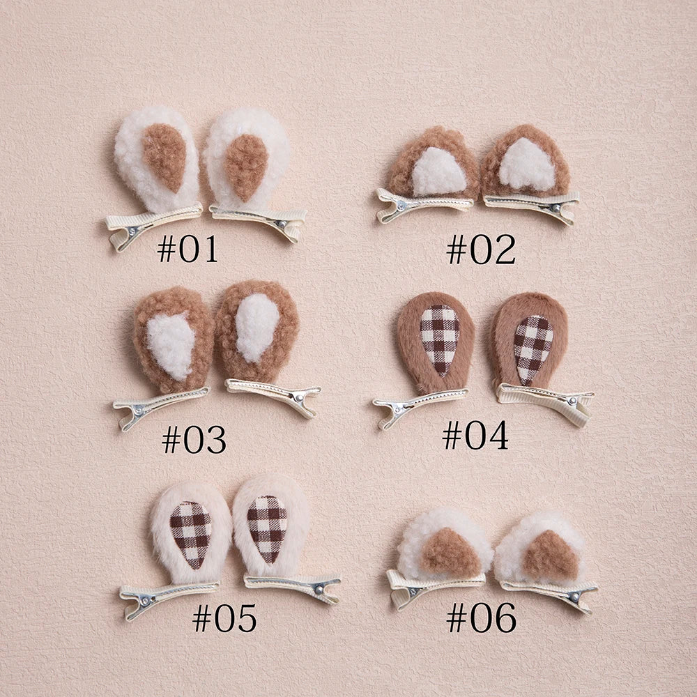 Baby Girl Stereoscopic Cute Animal Bunny Kitten Ears Hair Clip Newborn Babies Fashion Baby Hair Clips for Children Accessories