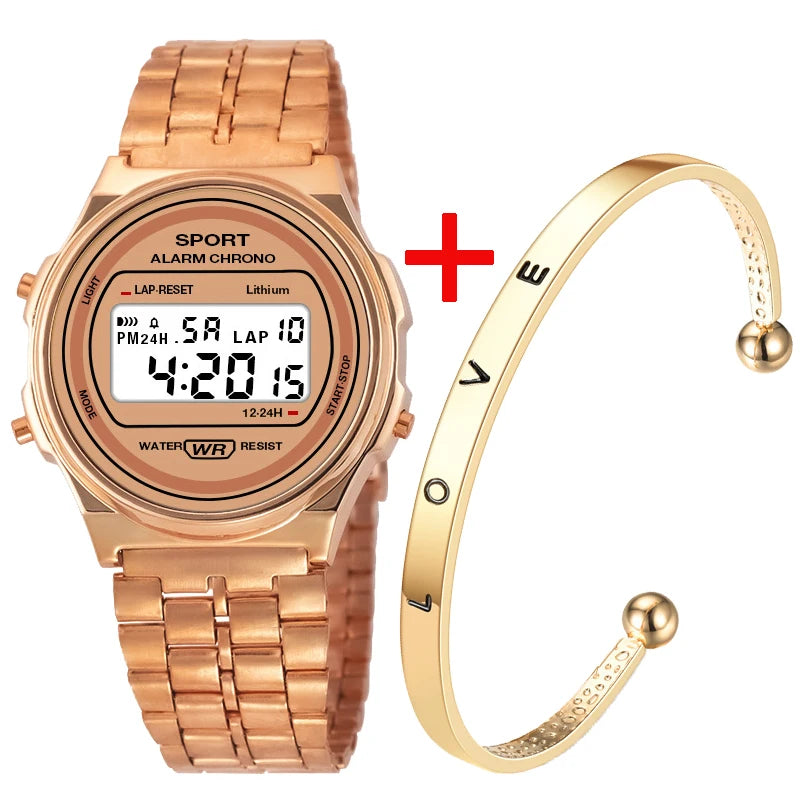 Aurajutt LED Bracelet Watch Set