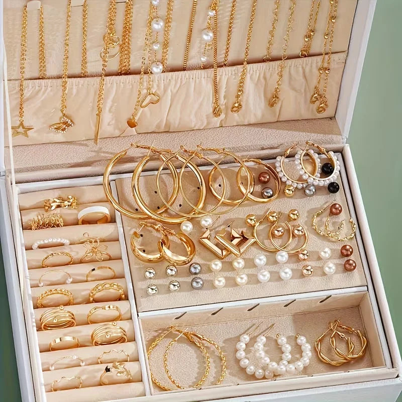 86-Piece Boho Jewelry Set – Earrings, Necklaces, Rings & Bracelets