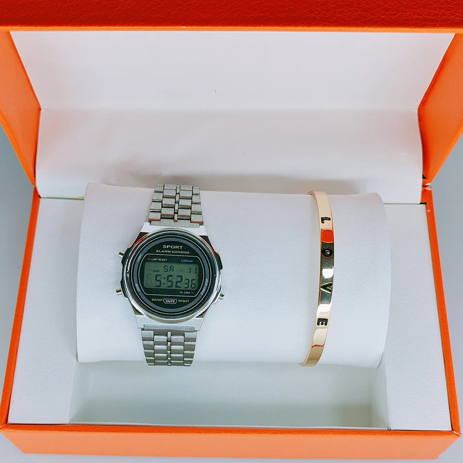 Aurajutt LED Bracelet Watch Set